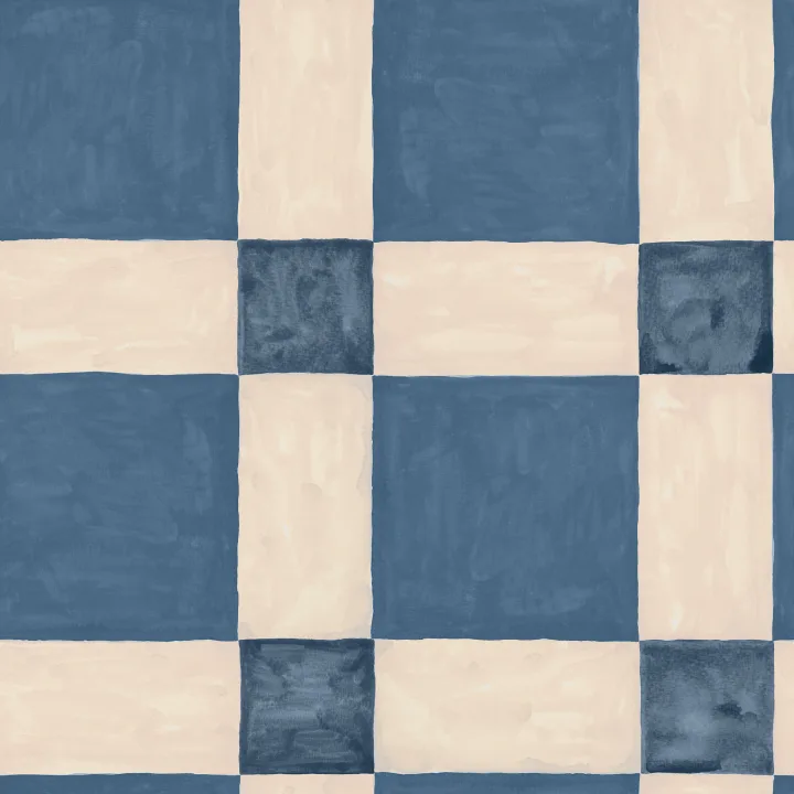 Claim Your Space with Timeless Blue Checks