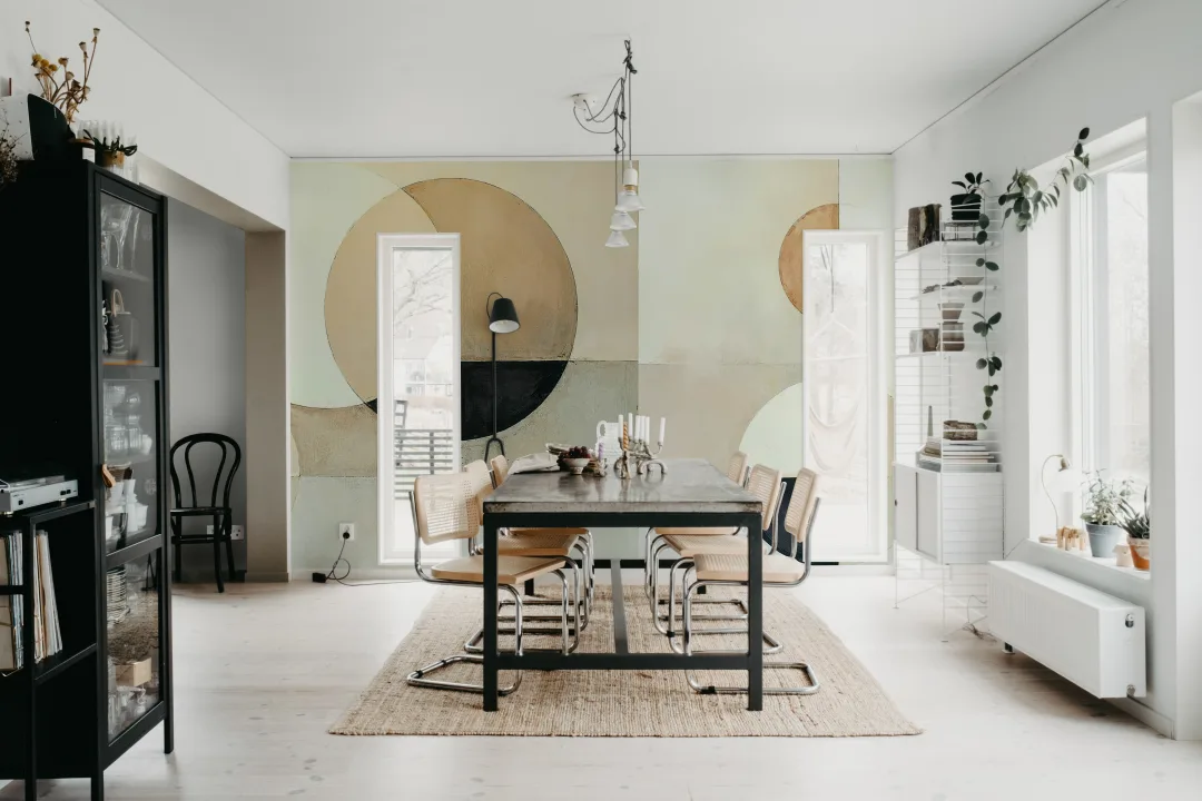 Cercles d'élégance en beige apaisant