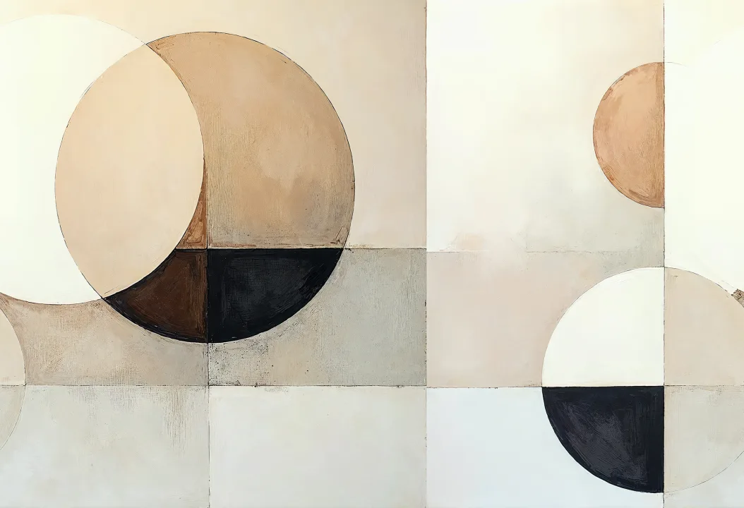 Cercles d'élégance en beige apaisant
