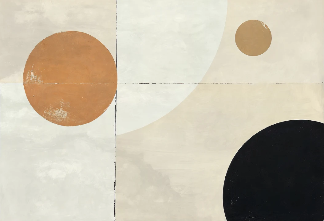 Geometric Elegance in Beige