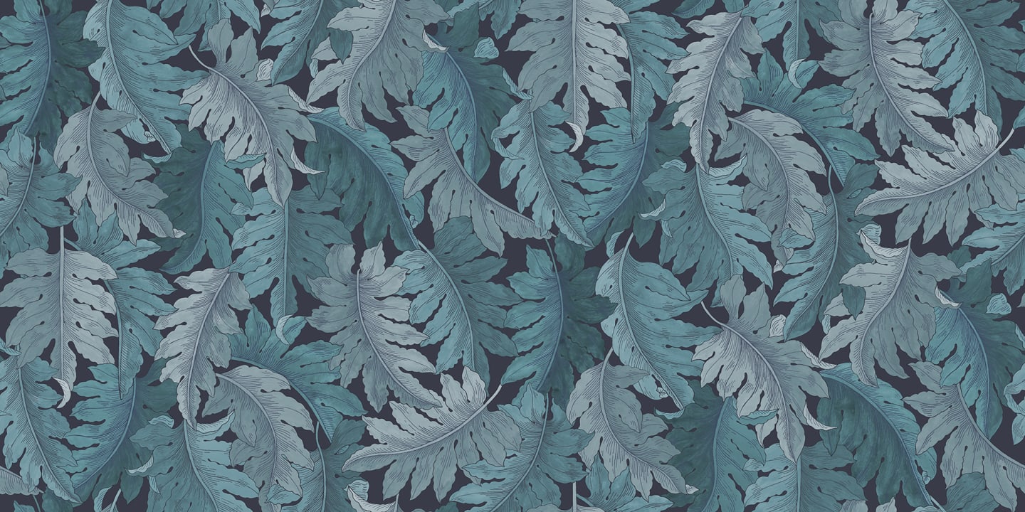Flowing Blue Ferns