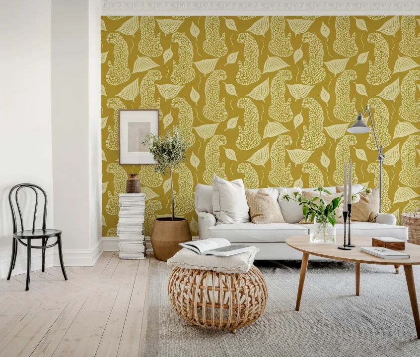 Unveil Your Wild Side with Whimsy Leopard Wallpaper