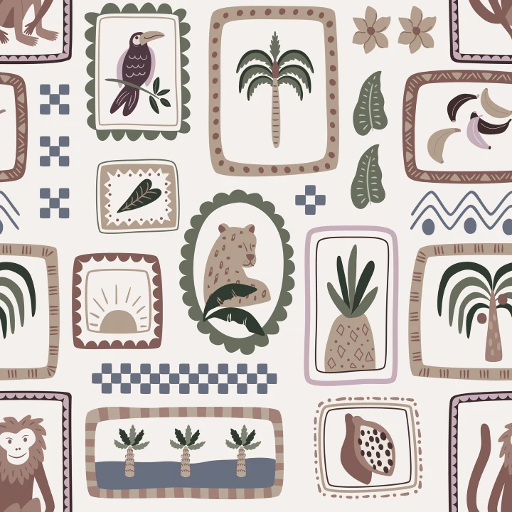 Explore the Wild with Jungle Frames Vintage Design