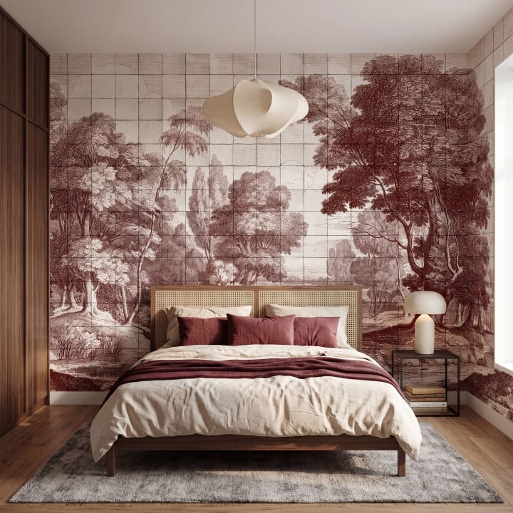 Elegância Atemporal com Paisagem em Porcelana