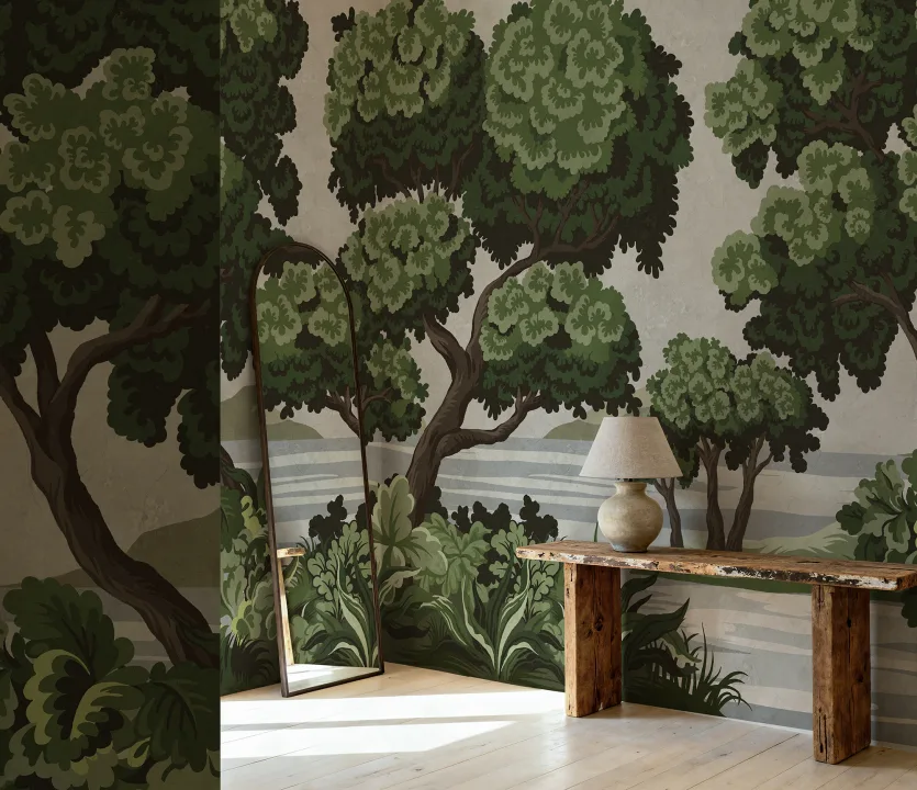 Embrace Nature with Dark Green Serenity