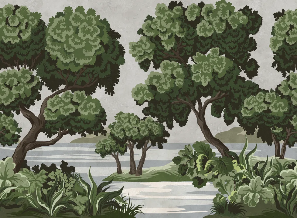 Embrace Nature with Dark Green Serenity