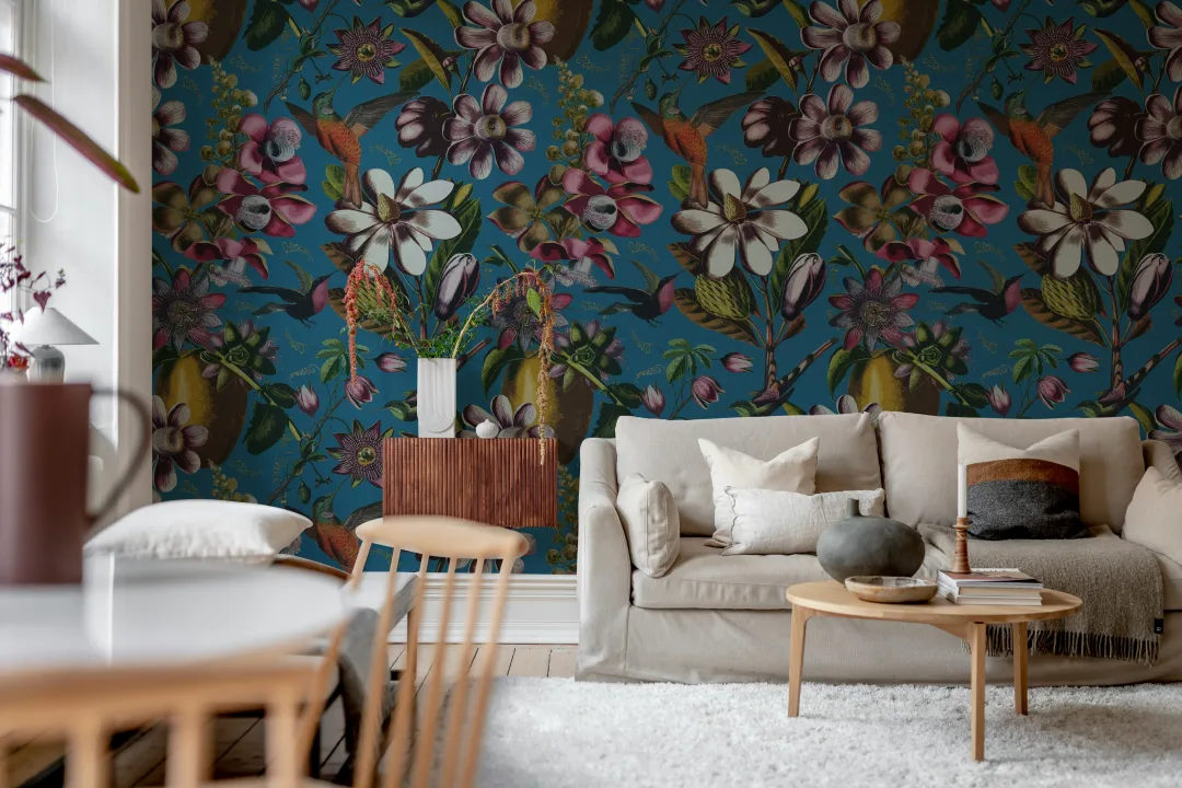 Add a splash of colour and life to your home with the delightful Dancing Hummingbird design for a true nature-inspired style. Rebel Walls ensures you can Claim Your Space with unique and bold expressions that elevate your room's personality effortlessly.