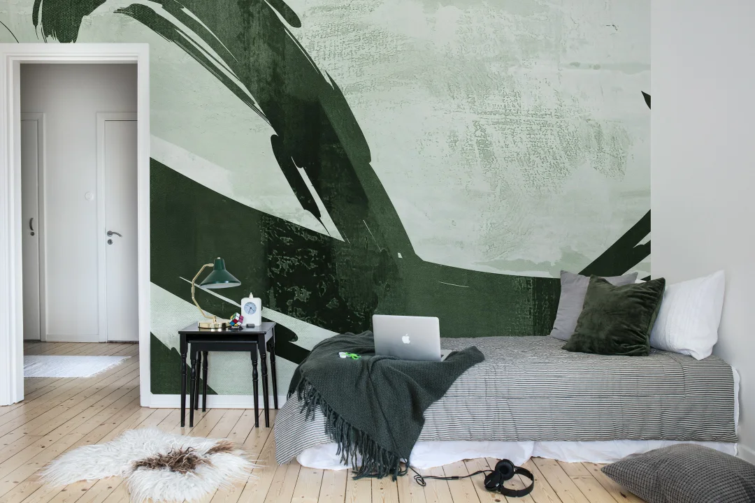 Striking Green Artzy Stripes