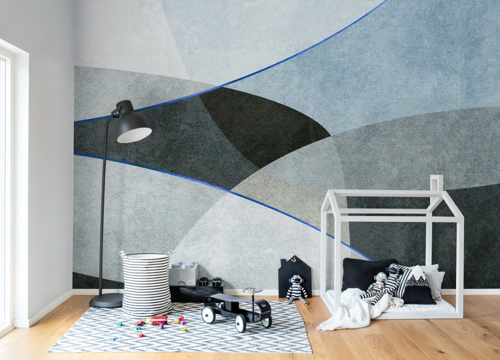 Geometrisk Eleganse i Blå