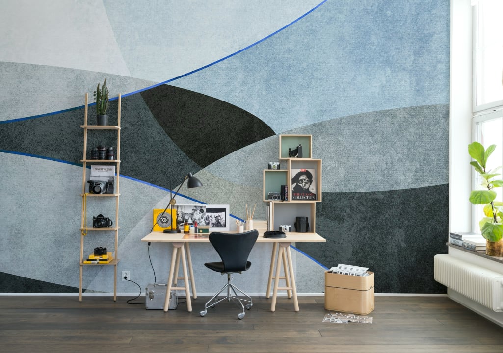 Geometrische Eleganz in Blau