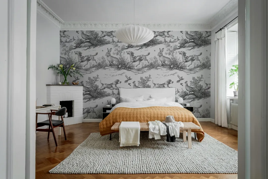 Fantaisie de la faune en noir et blanc