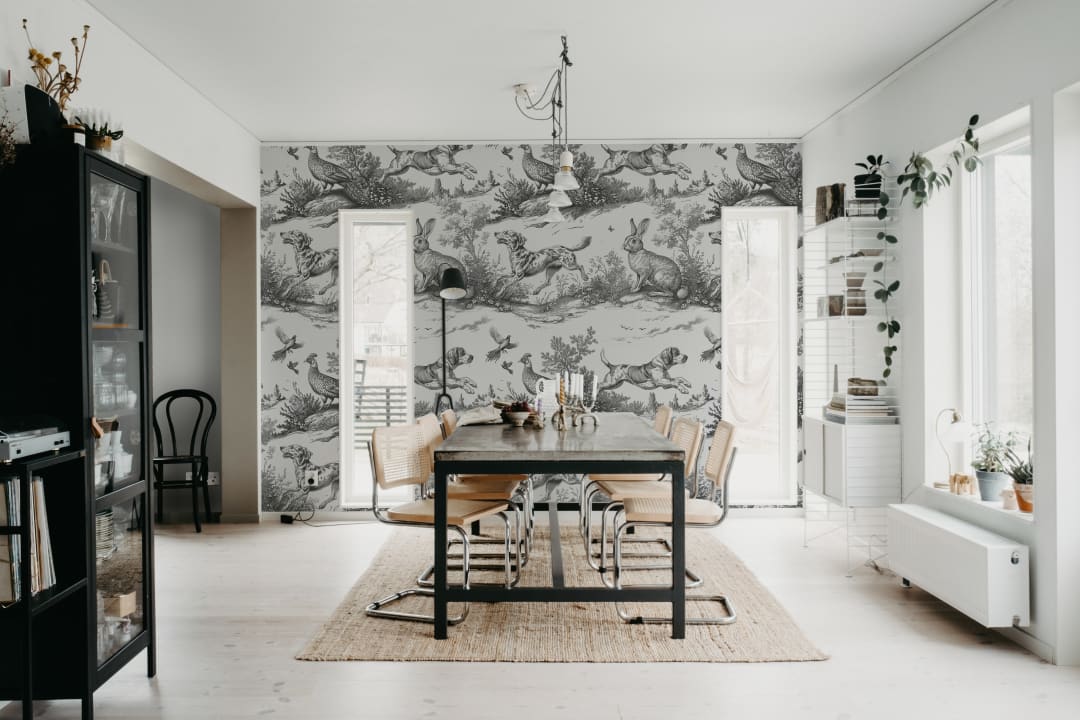 Fantaisie de la faune en noir et blanc
