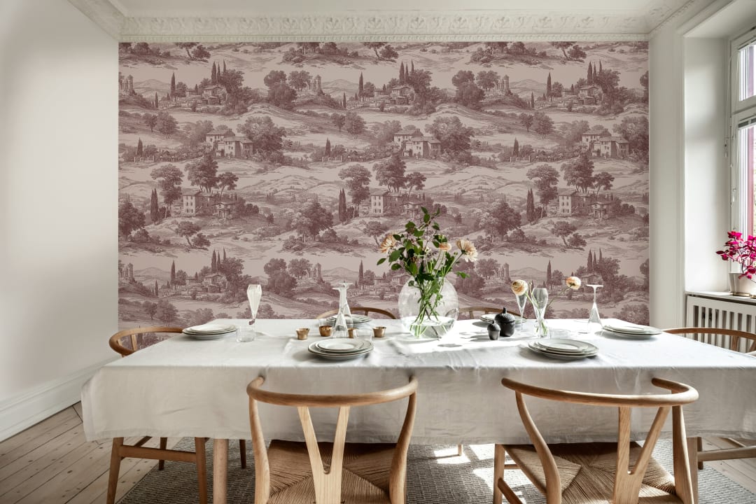 Charme Rustique: Toile Campagnarde en Rouge Cambridge