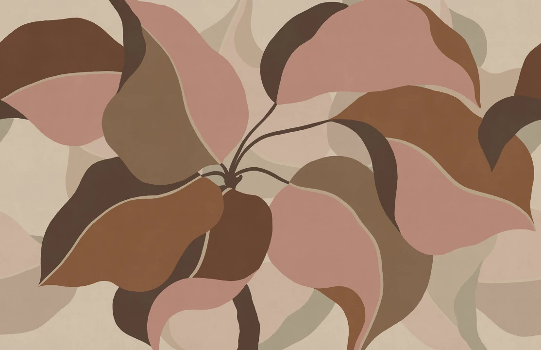 Frodige rosa blader