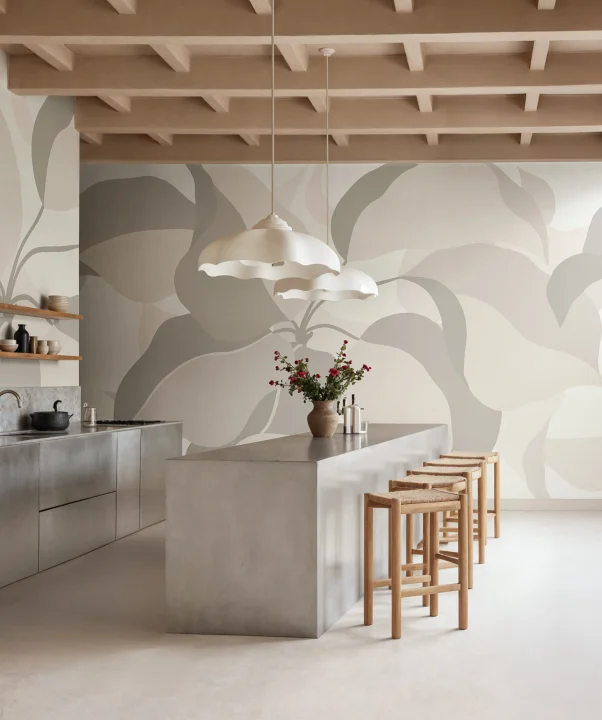 Feuillage beige luxuriant
