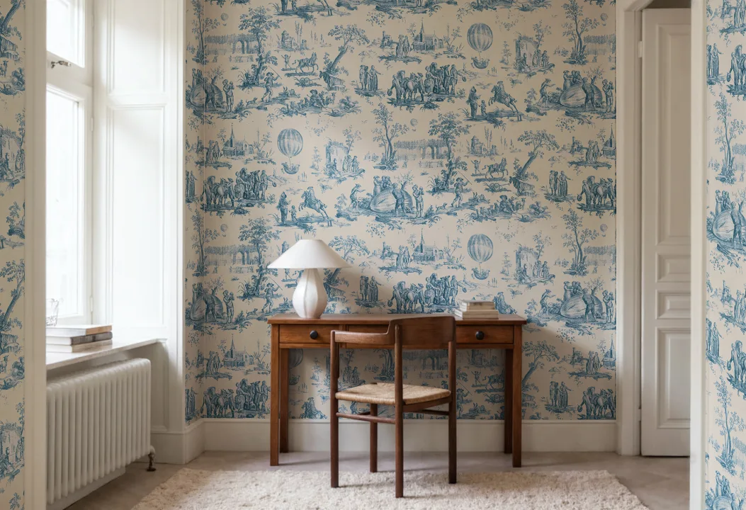 Heritage Toile, Blue