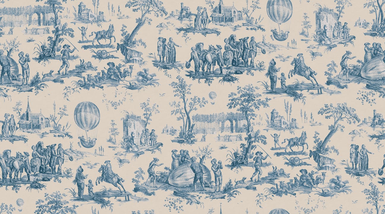 Heritage Toile, Blue