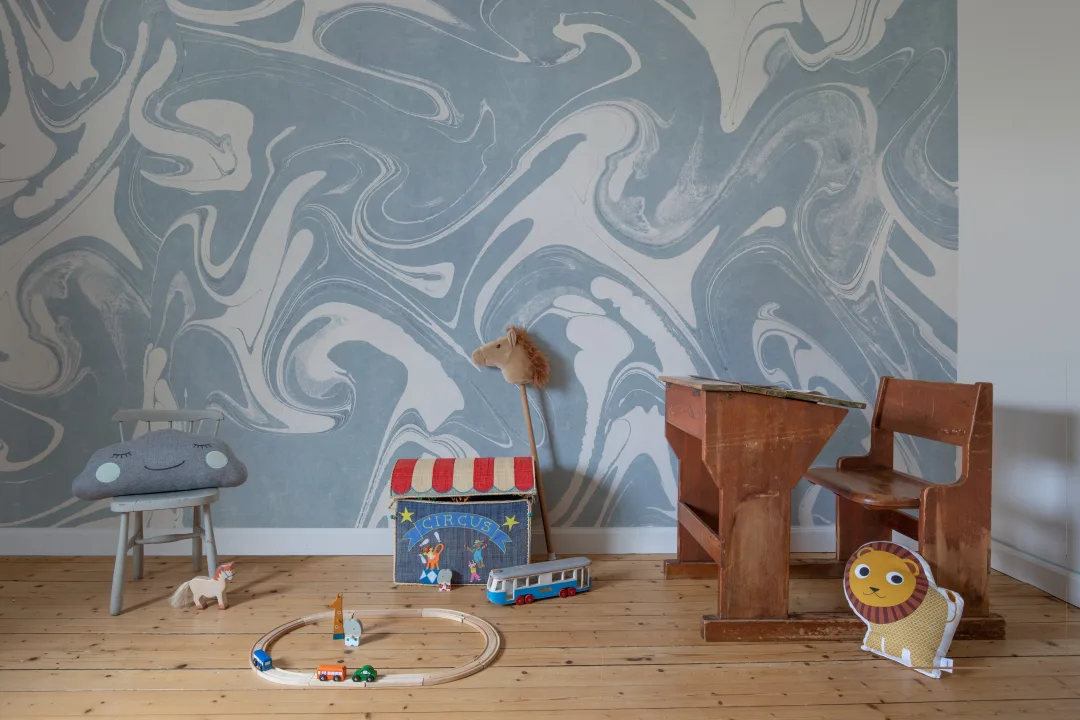 Vintage Marbling, Light Blue