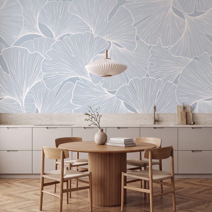 Ginkgo Lines, Light Blue