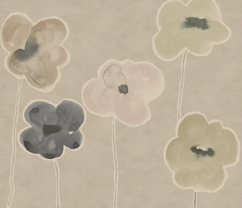 Serene Pastel Poppies