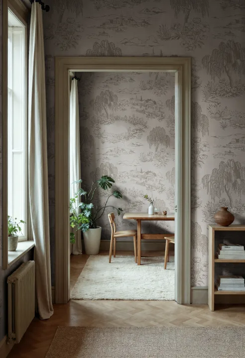 Little Village Toile, Beige