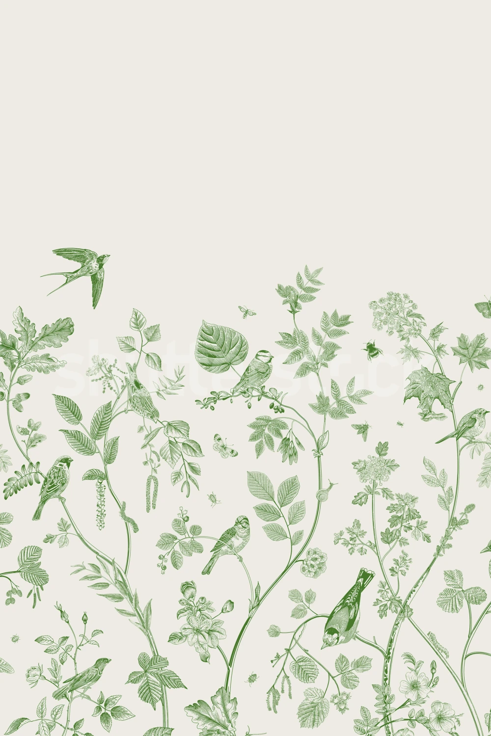 Erfrischende grüne Blumen