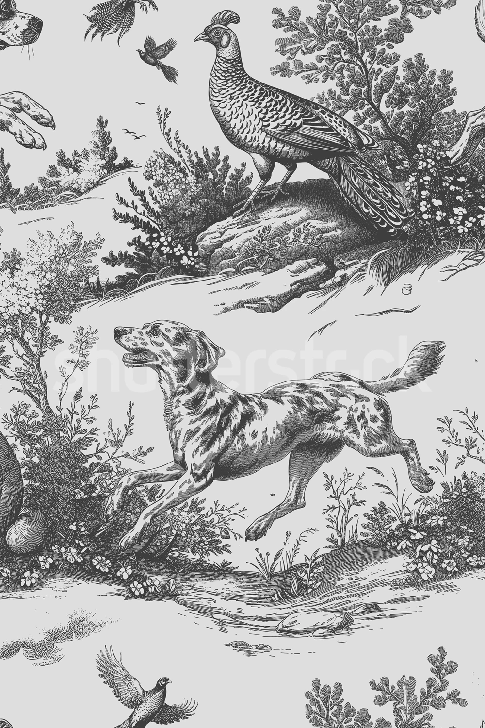 Wildleben-Whimsy in Schwarz und Weiß
