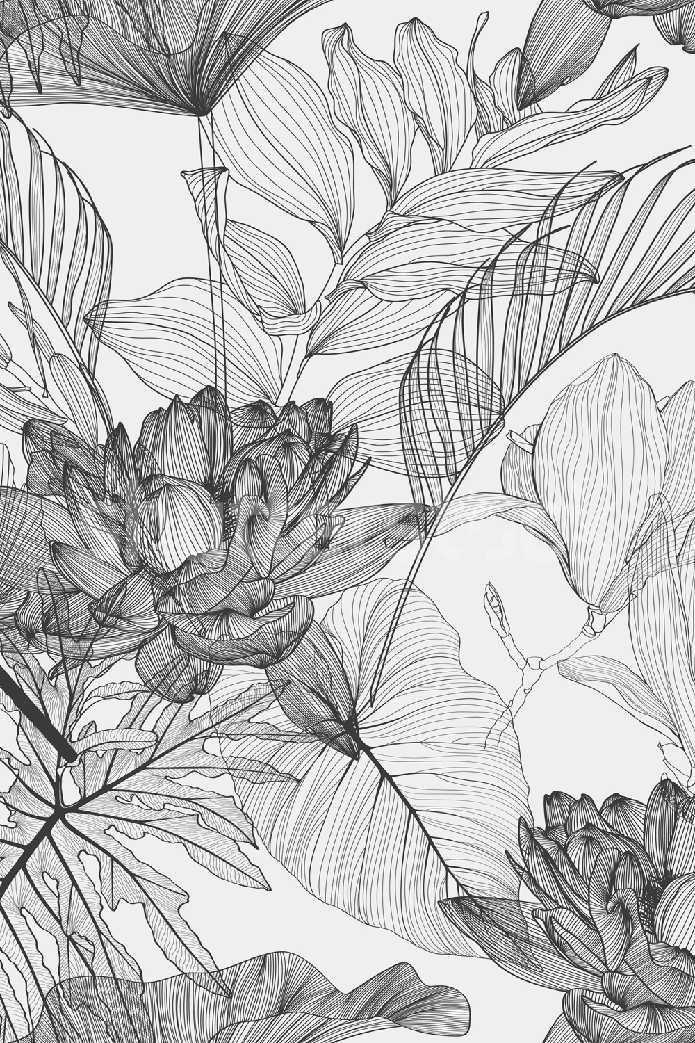 Svela Graphic Flora in un classico monocromo