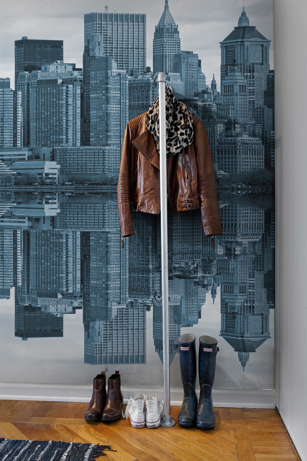Art abstrait de New York dans une peinture murale