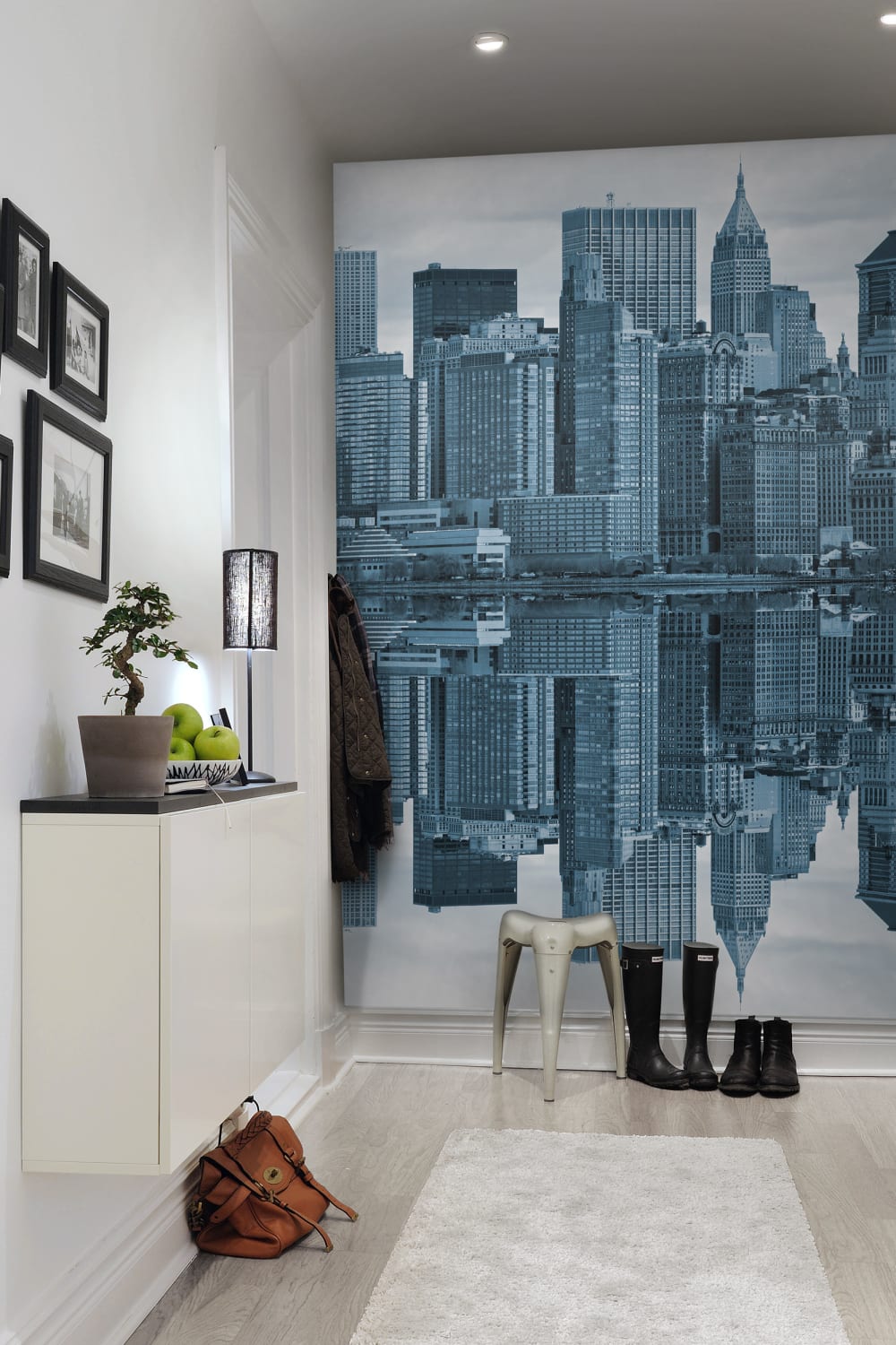 Art abstrait de New York dans une peinture murale