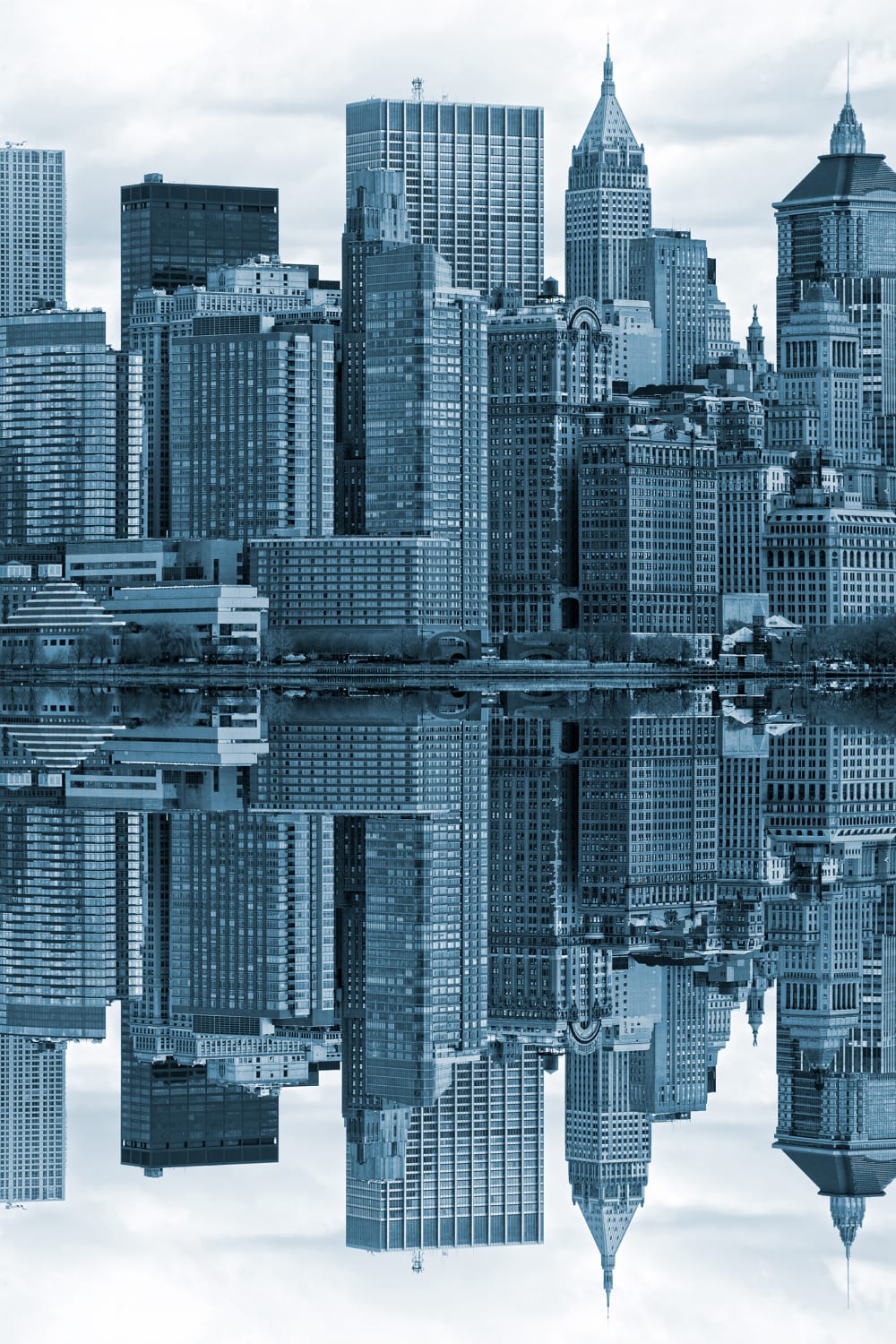Art abstrait de New York dans une peinture murale