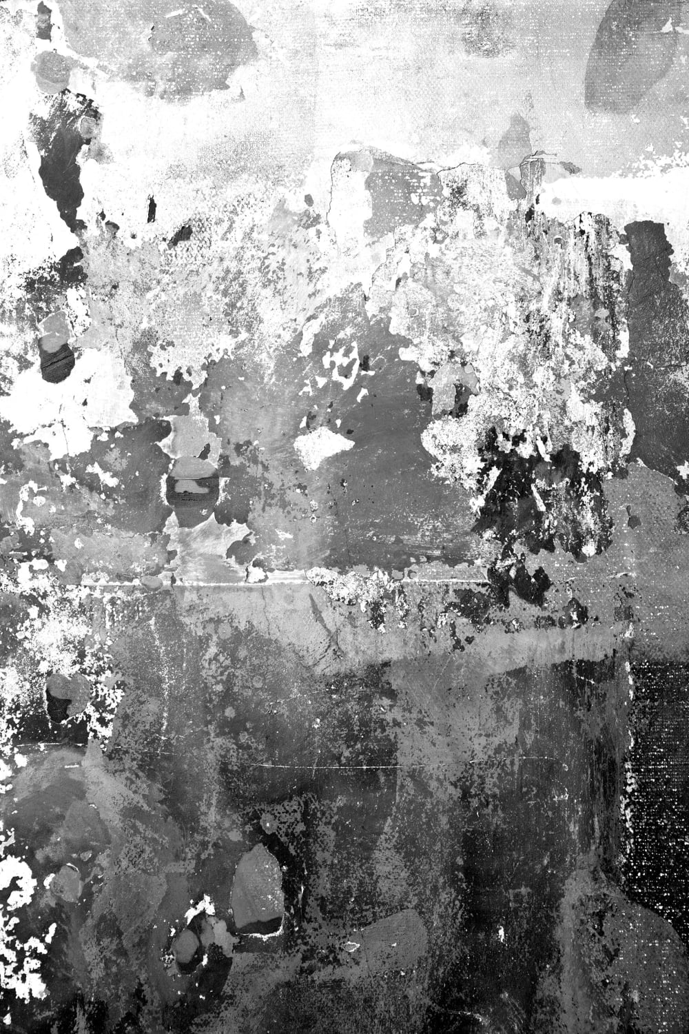 Charcoal worn wall mural