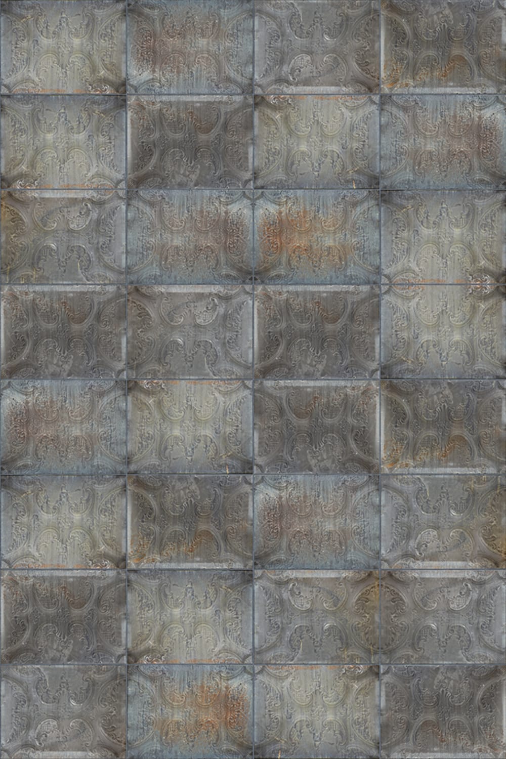 Wallpaper tiles of steel