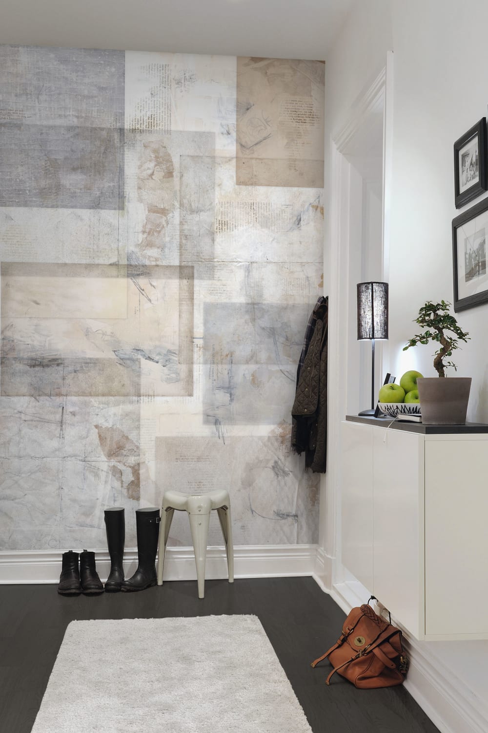 Sheer paper sheets behang