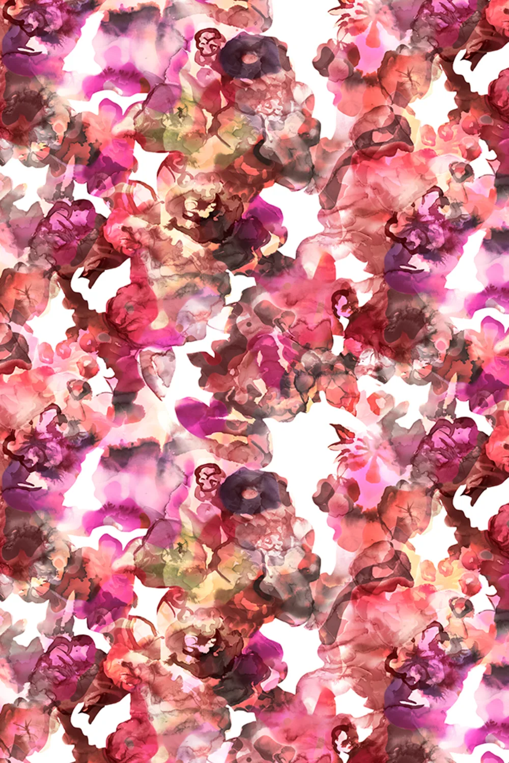 Röd och rosa färgglad tapet för ett flickrum eller pojkrum