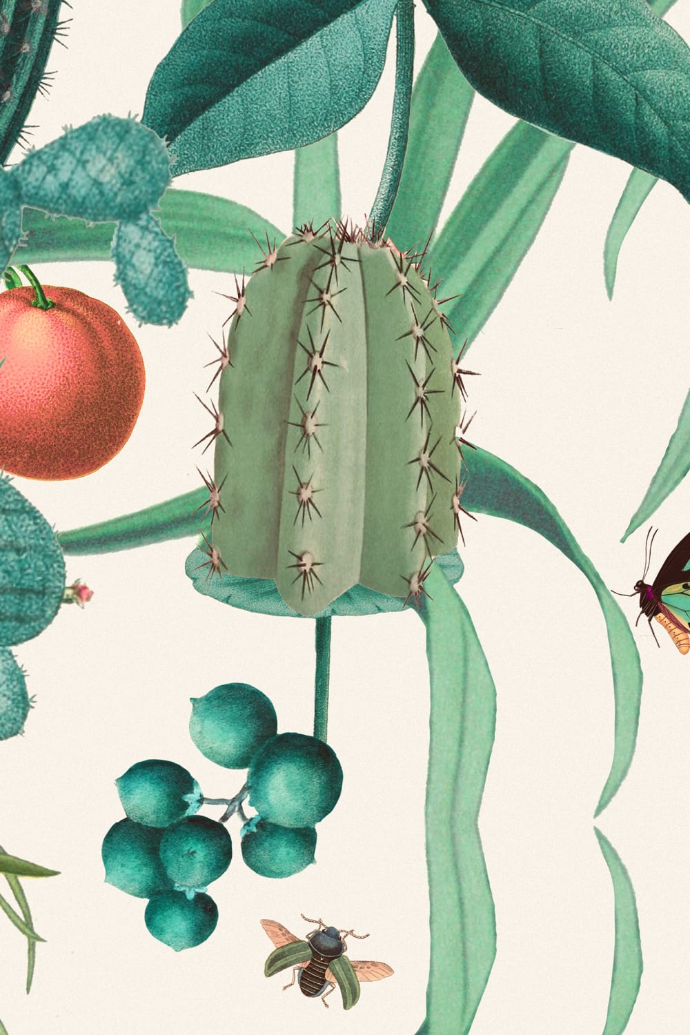 Symmetrisch behang ter ere van de natuur