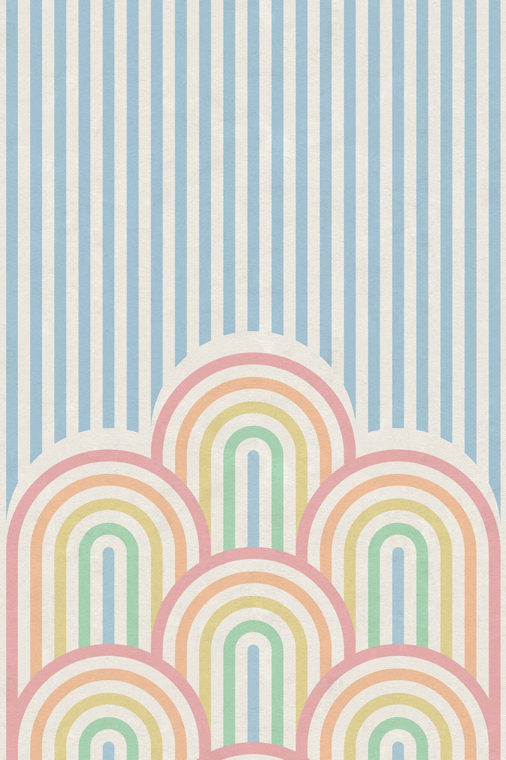 Twisted retro wall mural