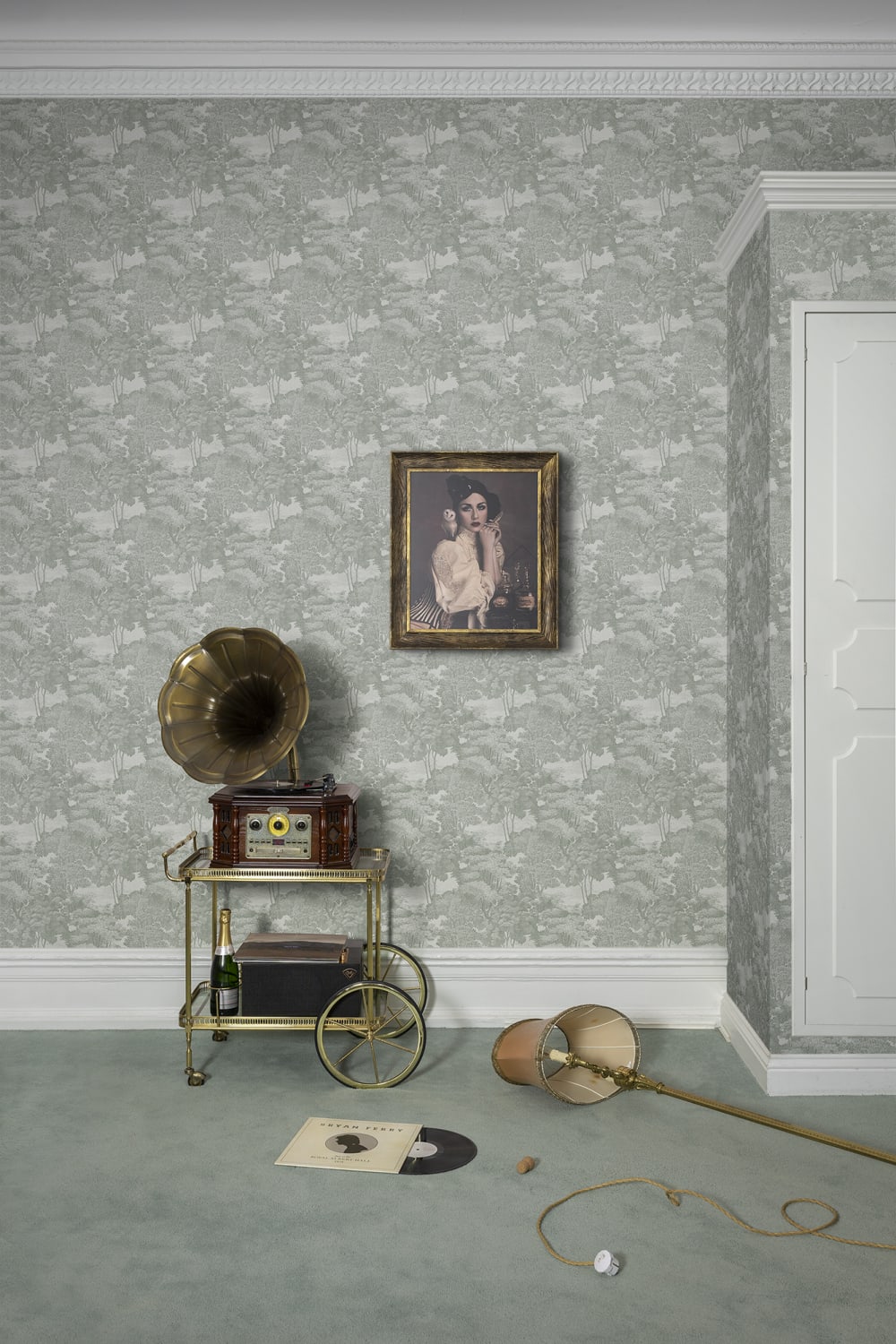 Extravagante couronne d'arbres avec bordure