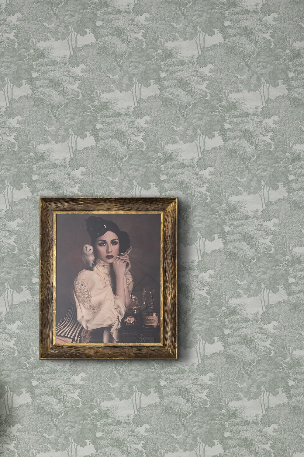 Extravagante couronne d'arbres avec bordure