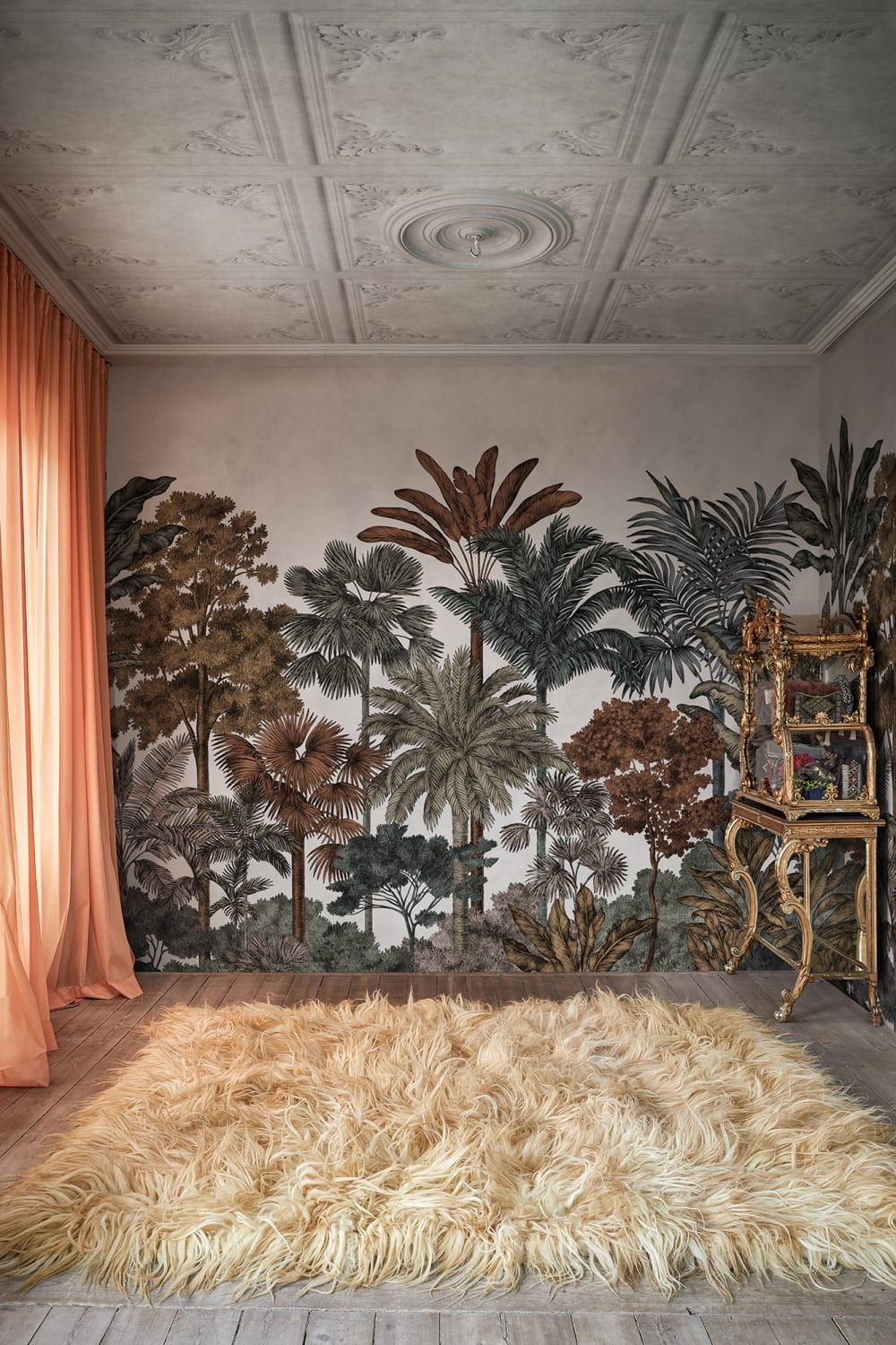 Tropical jungle wall mural