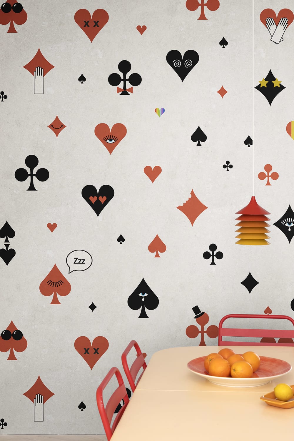Fototapeta z nadrukiem czerwonego pokera