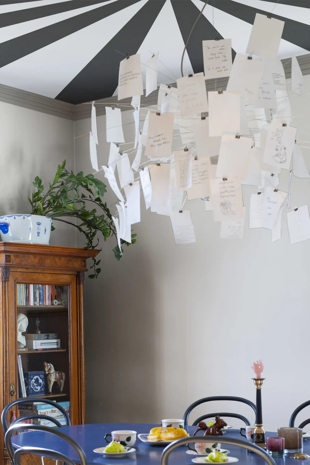 Maximalist ceiling wallpaper