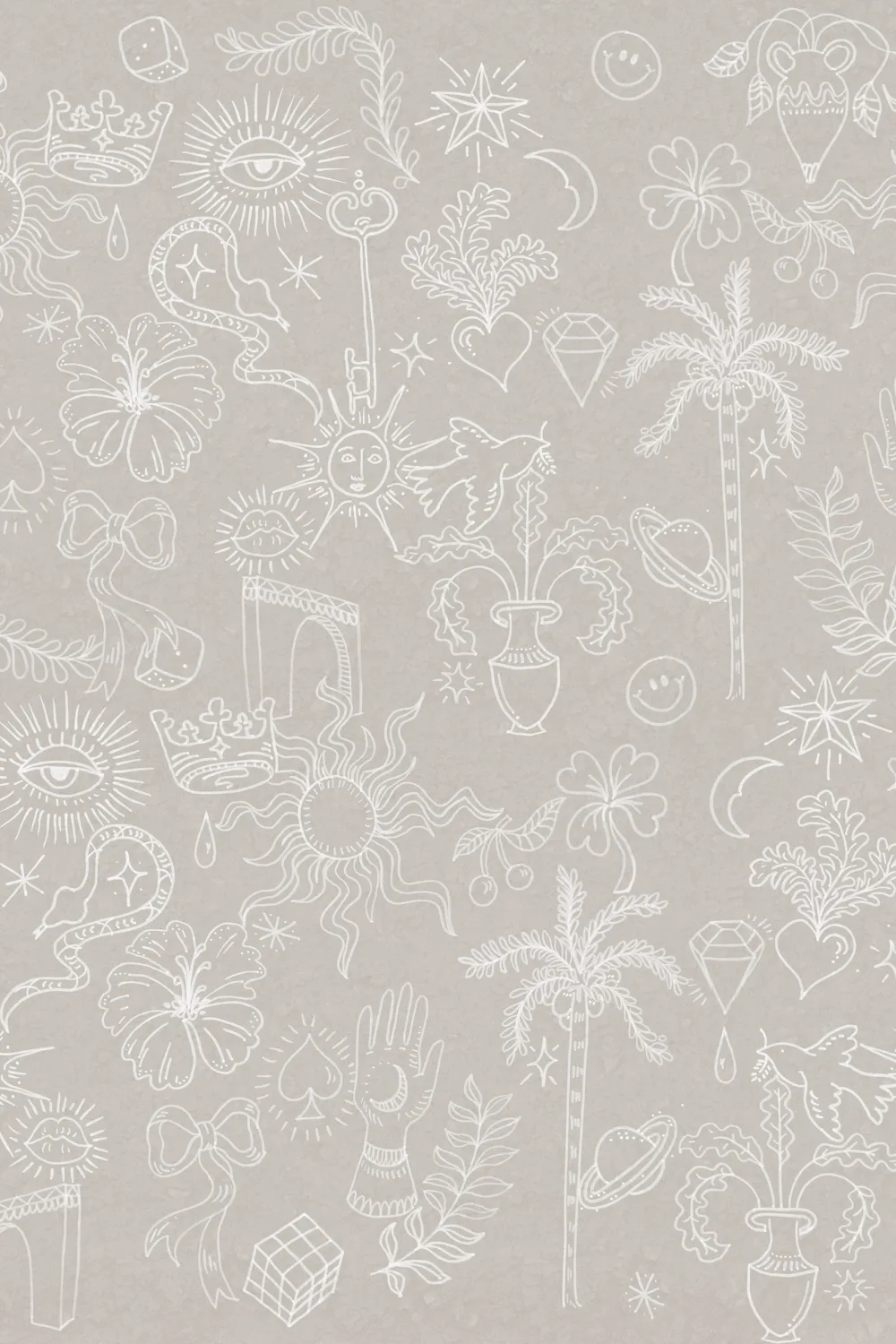 Doodle pattern wallpaper design