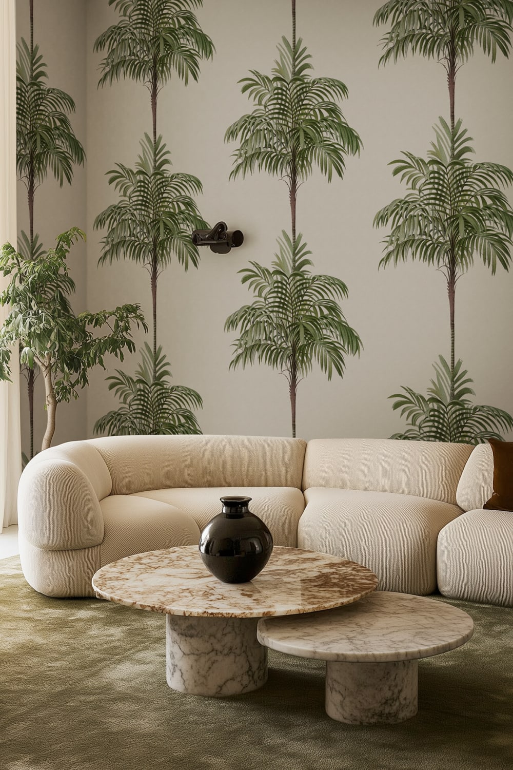 Κομψό Palm ρίγες