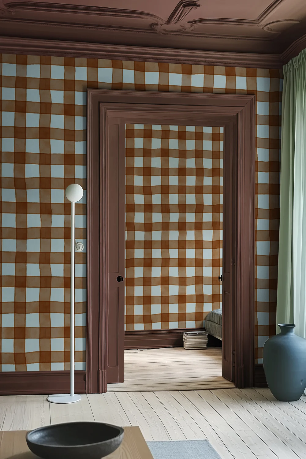 Charming Brown Gingham Delight