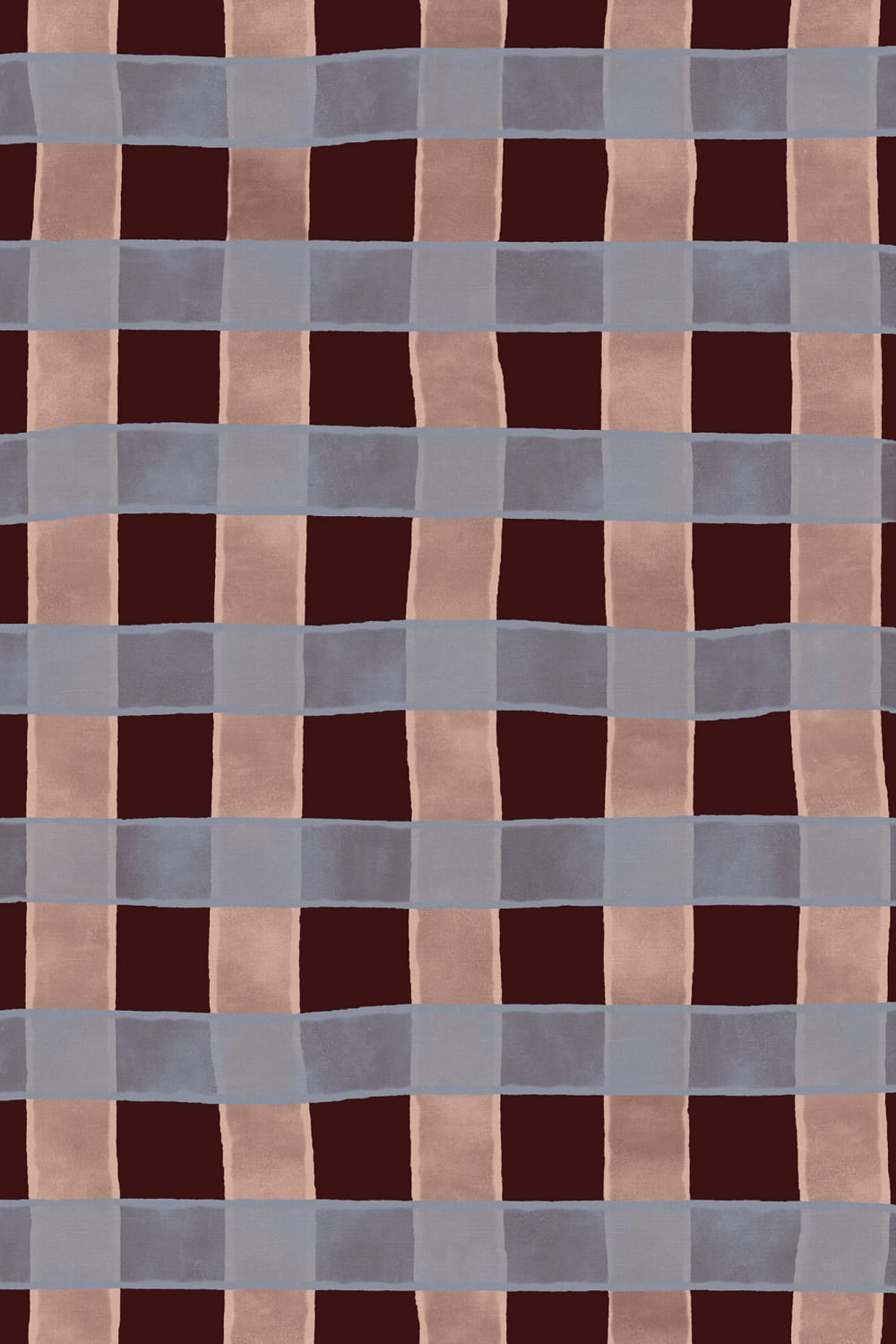 Burgundy Charm: Gingham Delight
