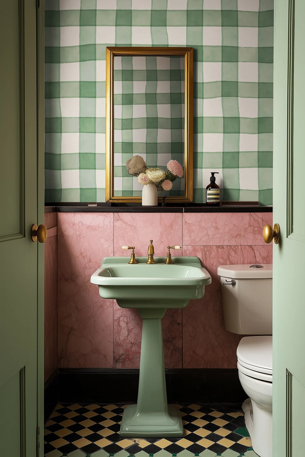 Timeless Elegance with Green Gingham