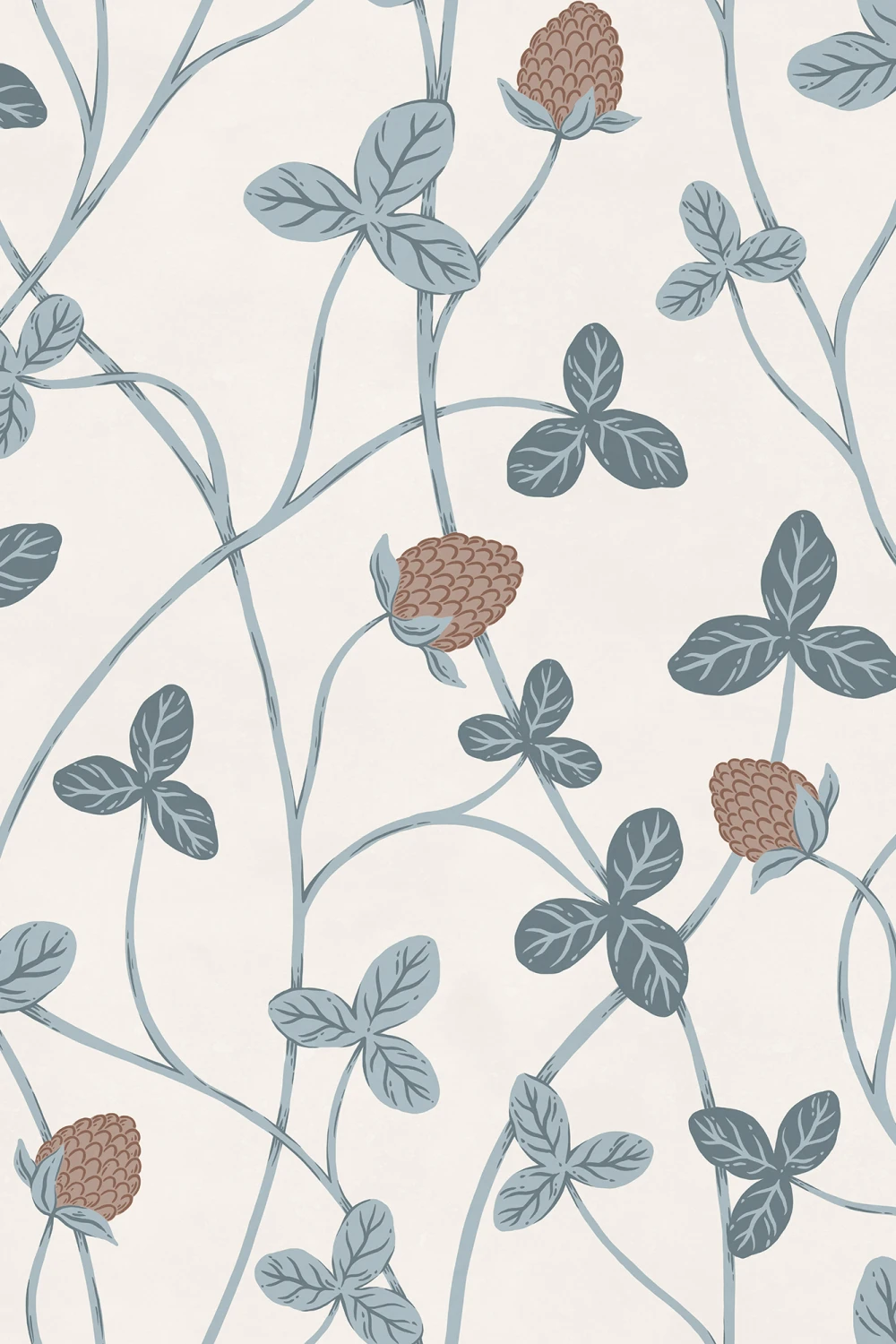 Omfavn naturen med Clover Bloom Tapet