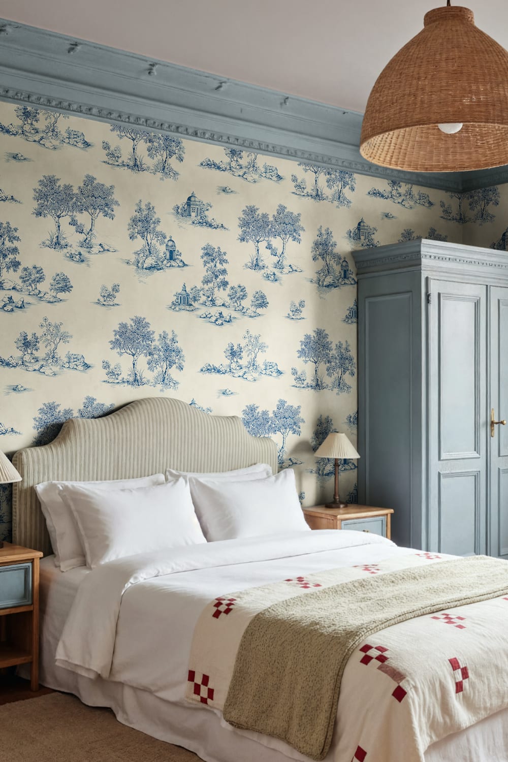 Timeless Blue Toile Elegance