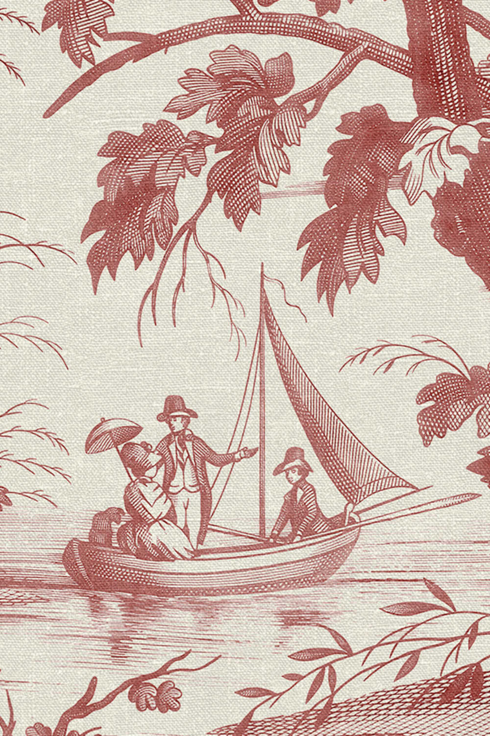 Invite History with Verdant Toile in Red